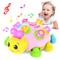 Baby Crawling Toys 6-12 MonthsMusical Ladybug Crawling Toy for Infants 0-3-6 7 8 9 10 12-18 MonthsEarly Education Light Up Music Walking ToysShape MatchingTummy Time Toys for Boy Girl Gift.(Pink)