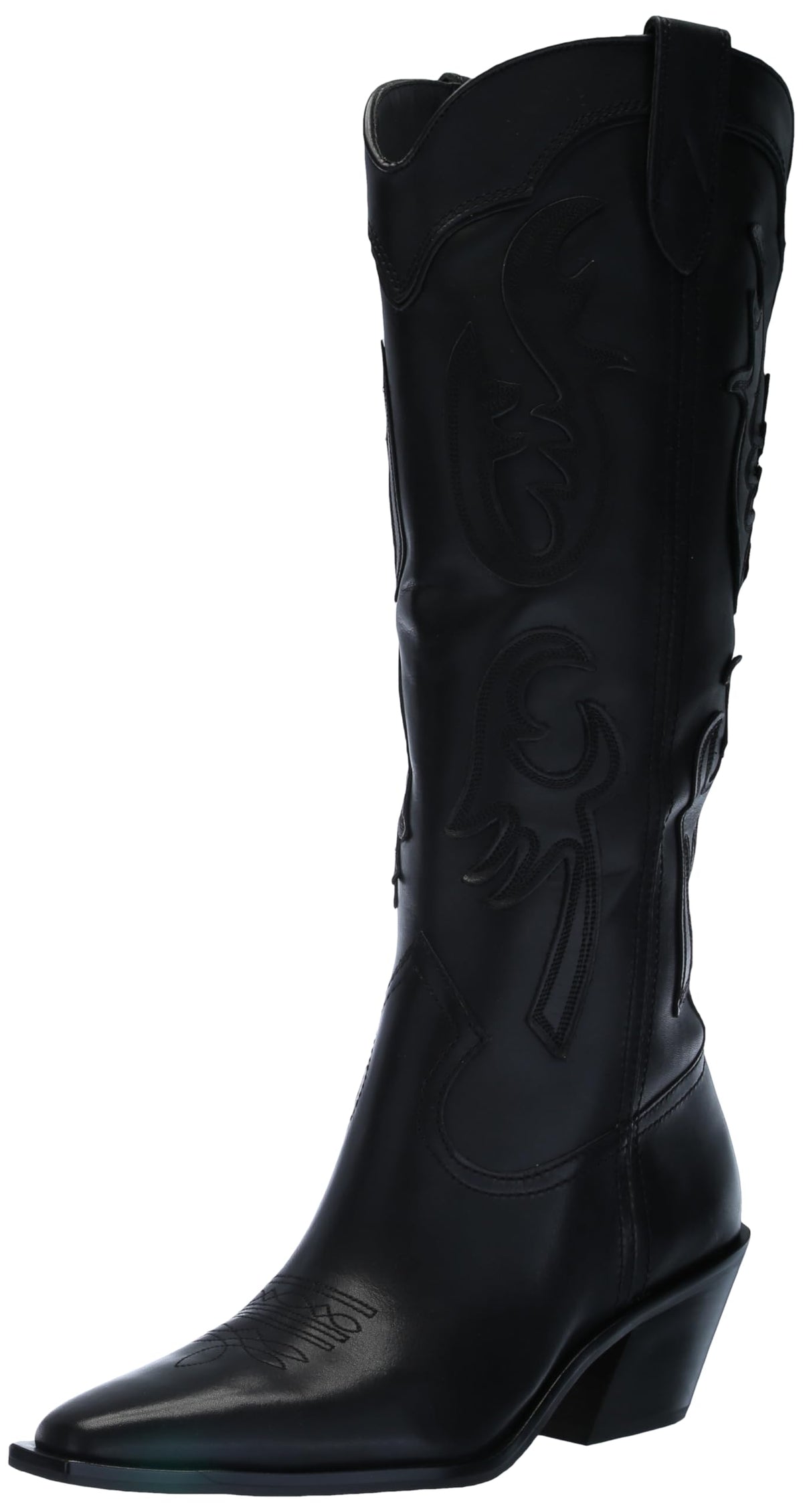 Dolce Vita Womens SAMSIN Western Boot Black Leather 9