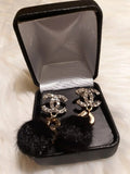 Chic Black Fur Earrings