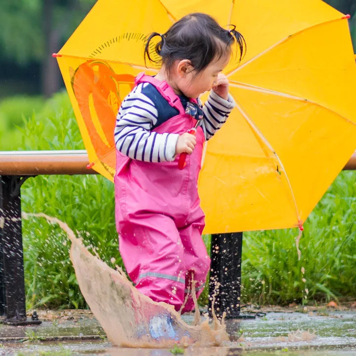 Summer Spring Baby and Girls Boys Waterproof PU Bodysuit Kids Single Layer Breathable Rain Pants Child Outfit Jumpsuit 1-8 Years