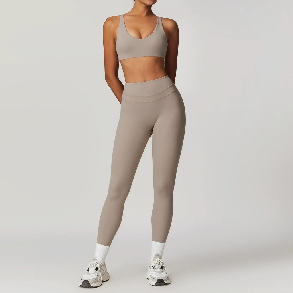 2 Pieces Sportswear Women Yoga Set Gym Clothes Sportswear Yoga Suits Fitness Set Tracksuits Sports Bra Gym High Waist Leggings