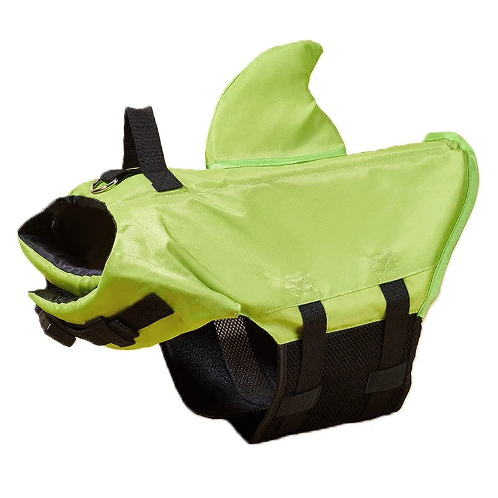 Shark Fin Dog Life Jacket Enhanced Buoyancy Small Dogs Swimming Clothes Safety Vest with Handle for Dogs Surfing