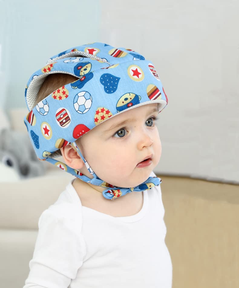 Baby Toddler Walking Helmet Head Protector Baby Helmet for Crawling Walking Toddler Anti-Collision Helmet Head Cushion Hat Breathable Soft Cushion Safety Helmet Adjustable Protective Cap
