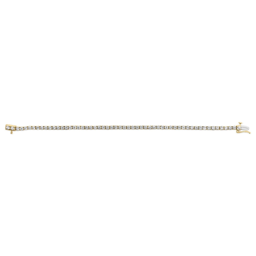 14K Gold 5.0 Cttw Lab Grown Diamond Tennis Bracelet (F-G Color, VS1-VS2 Clarity) - 7.25" Inches