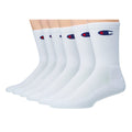 Champion Mens 6 Pack With Gift Box Crew Sock White 12-Jun US
