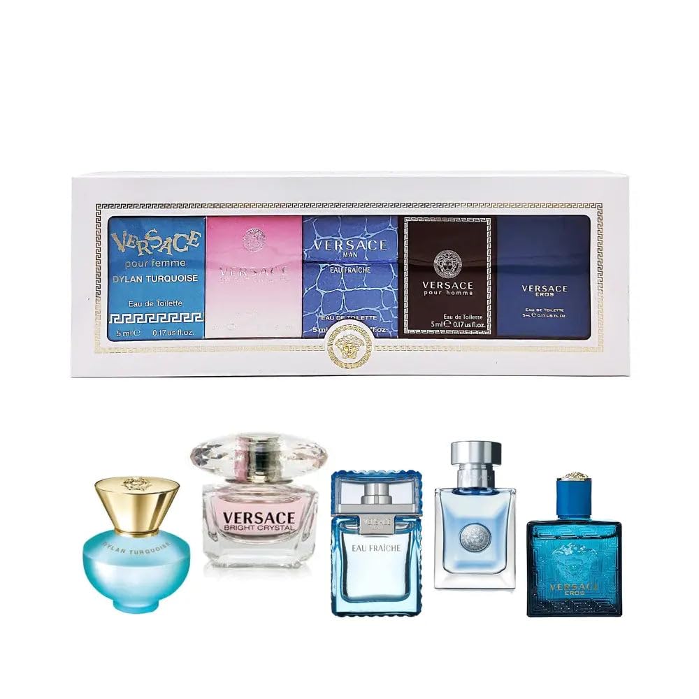 Versace Miniatures Collection by Versace for Unisex - 5 Pc Mini Gift Set