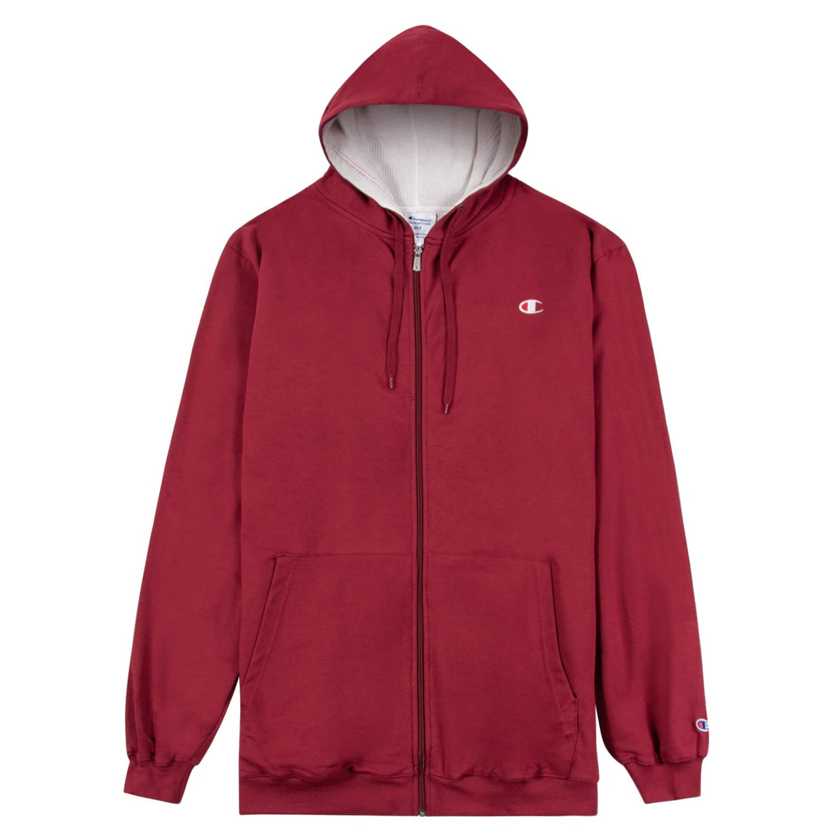 Champion Big and Tall Thermal Lined Hoodies for Men – Men’s Fleece Zip Up Hoodie Burgundy