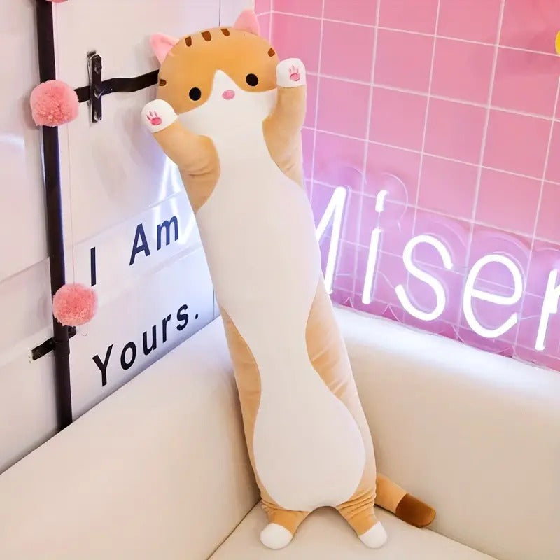 Cute Long Cat Plush Toy Doll for Kids' Sleep & Play