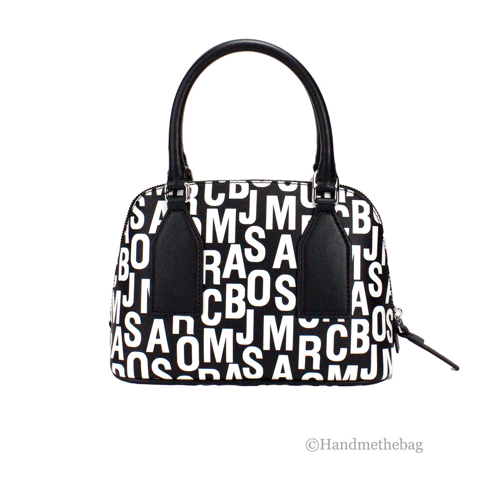 Marc Jacobs Small Monogram Leather Dome Satchel Crossbody Bag