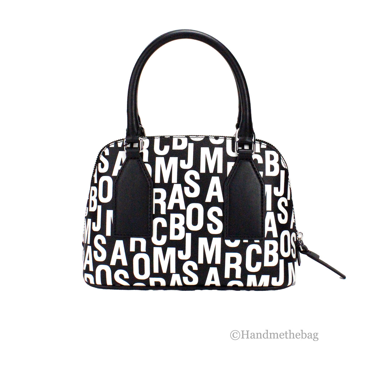 Marc Jacobs Small Monogram Leather Dome Satchel Crossbody Bag