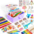 2500+Pcs Arts and Crafts Supplies for Kids - Crafts for Girls 4-12 Craft Kit with Pipe Cleaners Beads Crafts for Kids DIY School Supplies Set Crafting Box for Girls Boys Age 4-6 6-8 8-12 years Gifts