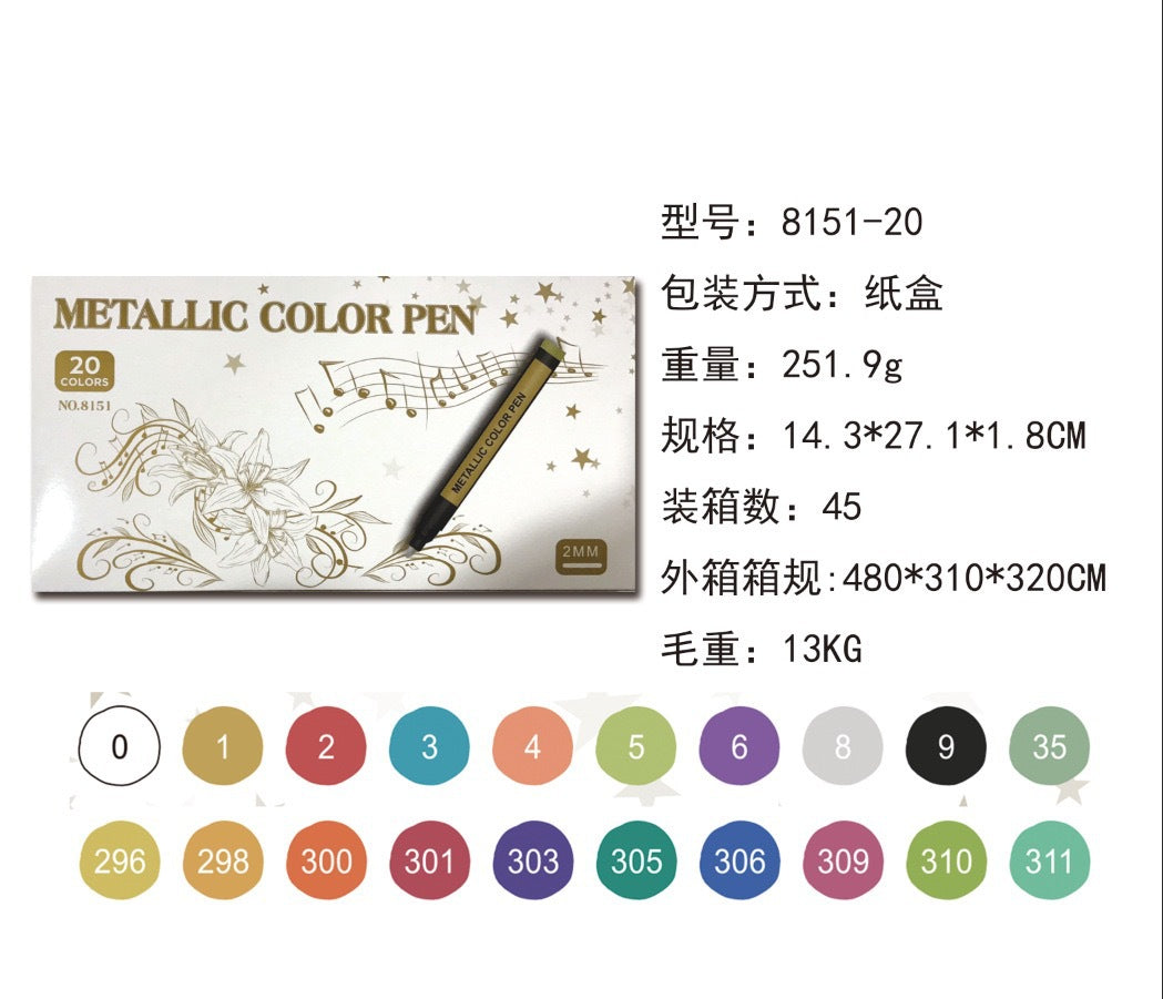 Colorful Metal Markers for DIY Scrapbooking (Set)