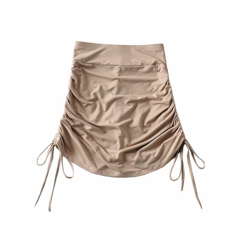High Waist Pleated Short Skirt for Women