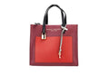 Marc Jacobs Grind Mini Pomegranate Colorblock Leather Tote