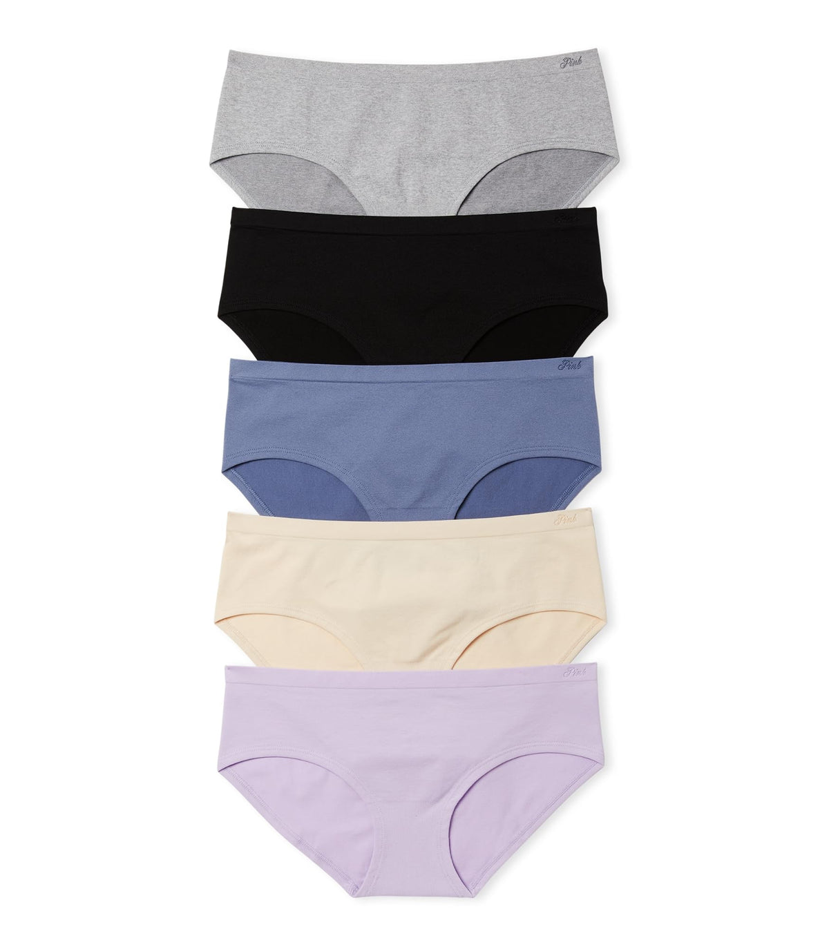 Victorias Secret PINK Seamless Hipster Panty Pack Seamless Underwear for Women Hipster Panties Hiphugger Panty Womens Underwear (XXL)