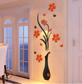 Vase Wall Stickers for TV Background Decor