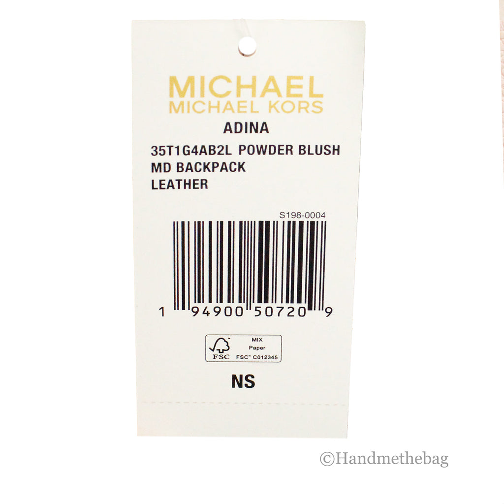 Michael Kors Adina Medium Powder Blush Leather Convertible Backpack