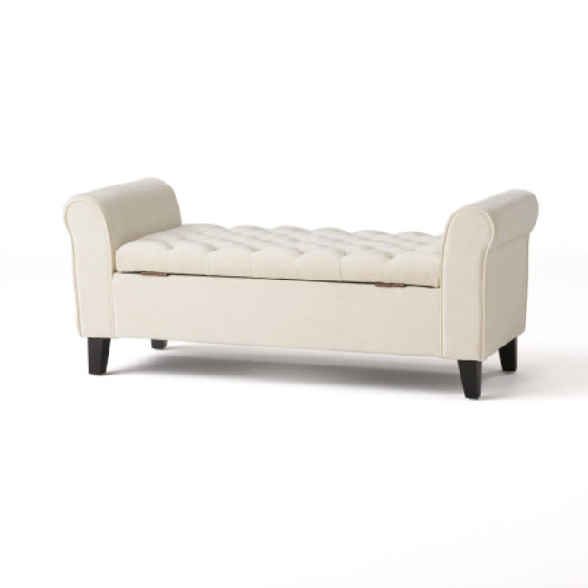 HAYES ARMED STORAGE BENCH