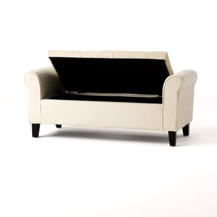 HAYES ARMED STORAGE BENCH