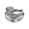 Indian Style S925 Sterling Silver Feather Ring