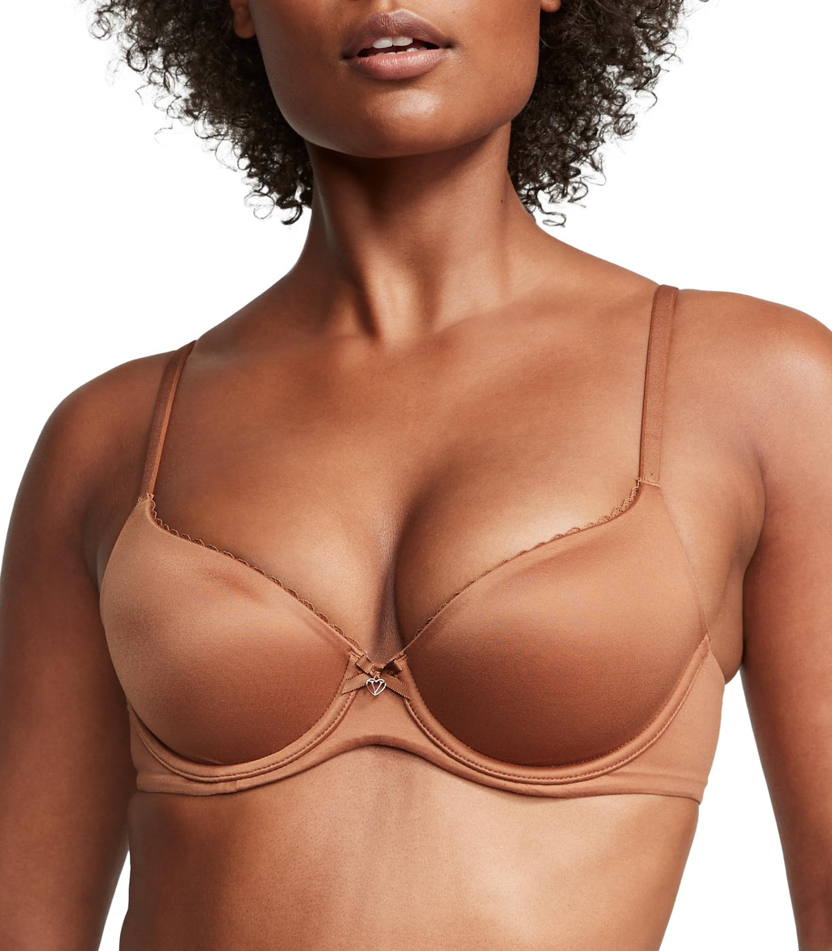 Victorias Secret Everyday Comfort T Shirt Demi Bra Lace Bras for Women Body by Victoria Collection Beige (32D)
